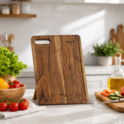 PEARLPET Premium Acacia Wood Chopping & Cutting Board | Reversible Kitchen Board | Serving Platter | Durable & Easy to Clean