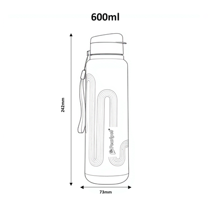Pearlpet SPRINT Insulated Water Bottle 600ml Thermoware bottle