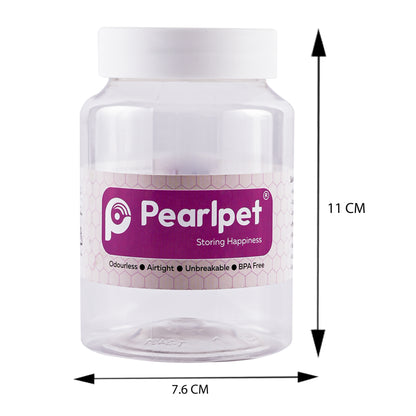 Pearlpet Martaban PET Jars – Durable, Leakproof, and Cost-Effective Storage Solutions| White Lid Jars| Pack of 6, 12 and 24 (400 grams)