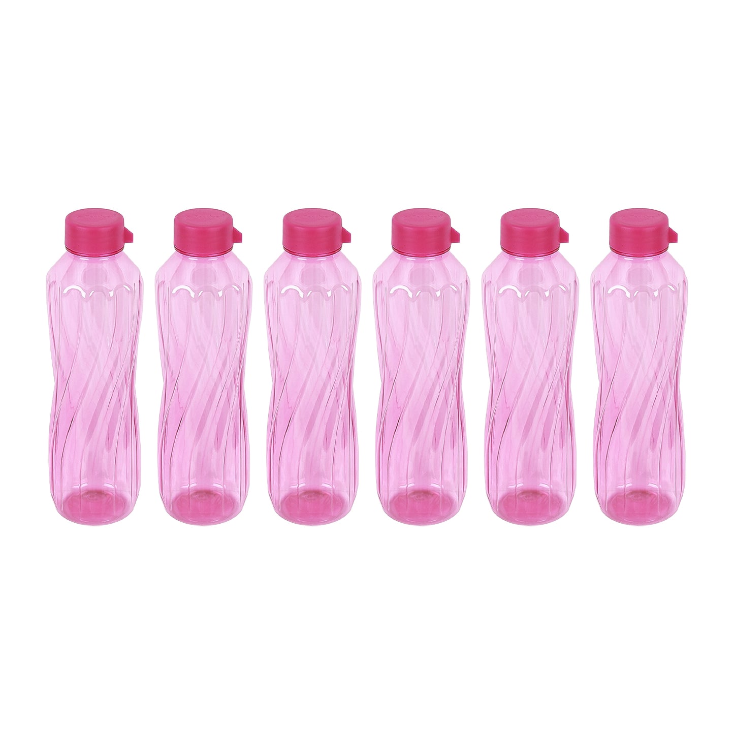 Lehar BPA-Free Plastic Water Bottle Set – Pack of 6 (1000ml Each) – Lightweight, Leak-Proof & Freezer Safe