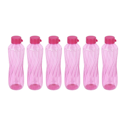 Lehar BPA-Free Plastic Water Bottle Set – Pack of 6 (1000ml Each) – Lightweight, Leak-Proof & Freezer Safe