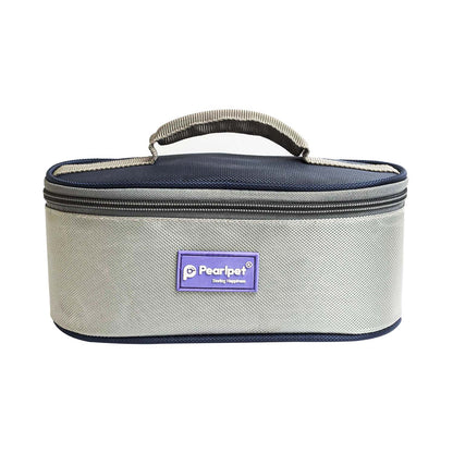 Pearlpet Executive Steel Lunch Box Set |2×300ml and 1×450ml |Leak-Proof Office Tiffin with Bag |Stylish & Travel-Friendly