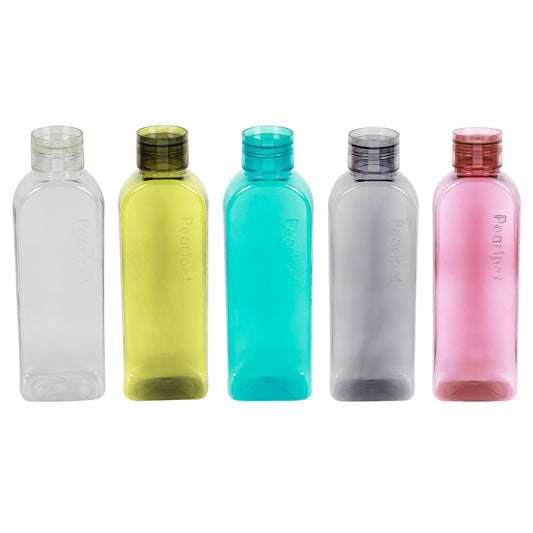 1000ml Ruby Round Water Bottle Assorted (Multicolor) - Set of 5