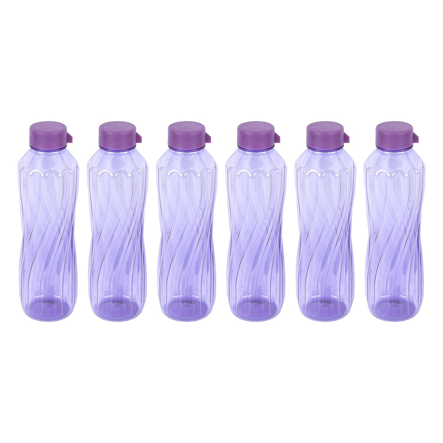 Lehar BPA-Free Plastic Water Bottle Set – Pack of 6 (1000ml Each) – Lightweight, Leak-Proof & Freezer Safe