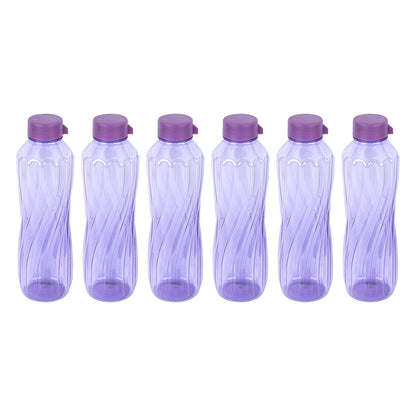 Lehar BPA-Free Plastic Water Bottle Set – Pack of 6 (1000ml Each) – Lightweight, Leak-Proof & Freezer Safe