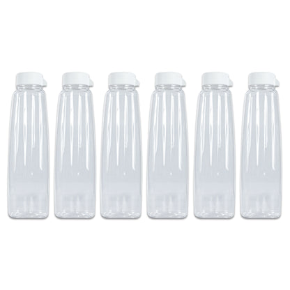 Pearlpet Space Saver Jar Set of 22 pieces ( 6pcs x200 ml, 6pcs x400ml, 3pcs x 600m, 3pcs x800ml, 4 pcs x1000ml) with Kohinoor Water bottle Set of 6pcs 1000ml (Transparent) |BPA-free |Durable |Leak Proof |Stackable Jars