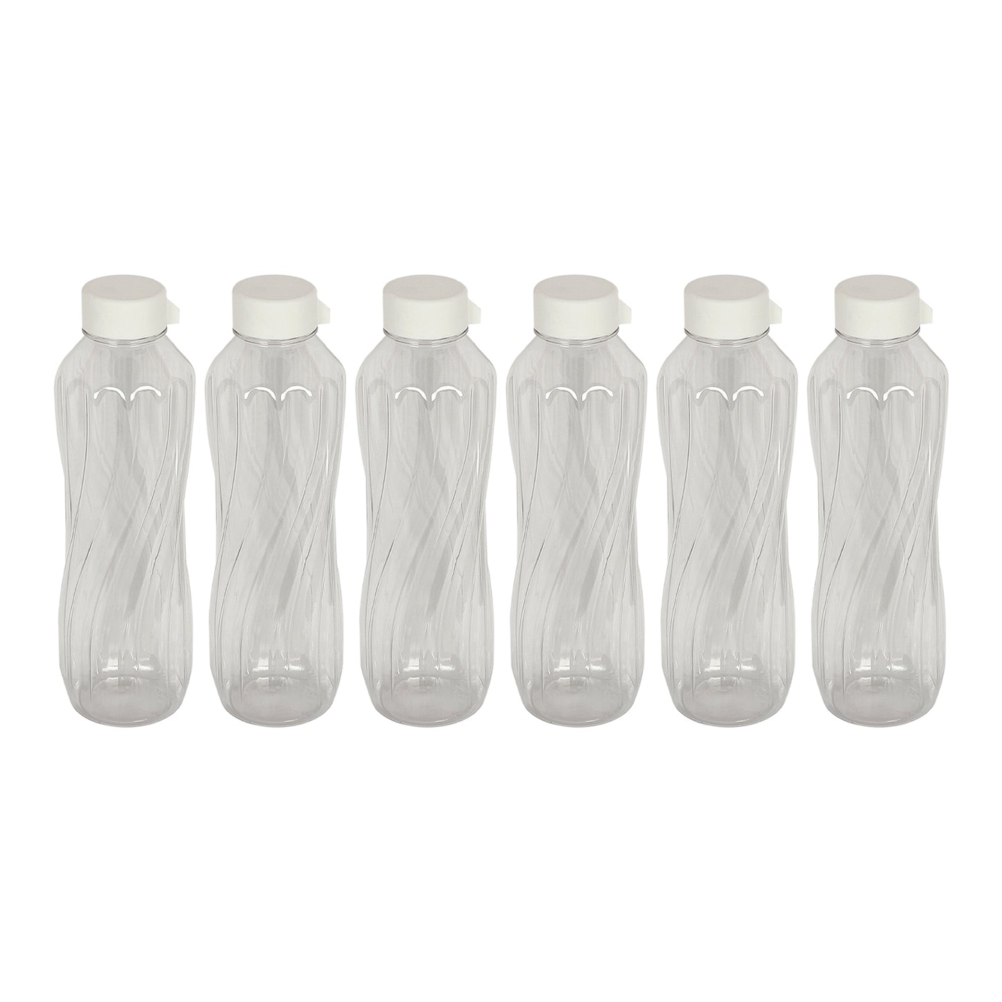 Lehar BPA-Free Plastic Water Bottle Set – Pack of 6 (1000ml Each) – Lightweight, Leak-Proof & Freezer Safe