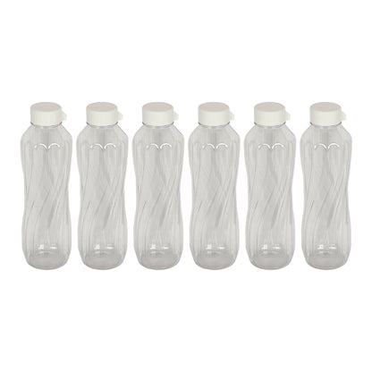 Lehar BPA-Free Plastic Water Bottle Set – Pack of 6 (1000ml Each) – Lightweight, Leak-Proof & Freezer Safe