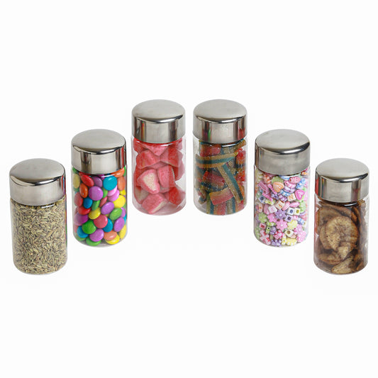 Plus Round Jars with Steel caps - Set of 6, 12 and 24 (100ml)