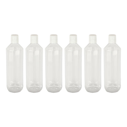 Gemini BPA-Free Plastic Water Bottle Set – Pack of 6 (1000ml Each) – Lightweight, Leak-Proof & Freezer Safe