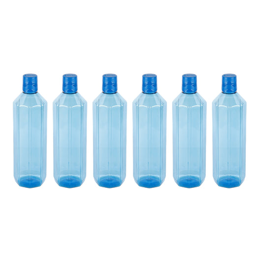 Gemini BPA-Free Plastic Water Bottle Set – Pack of 6 (1000ml Each) – Lightweight, Leak-Proof & Freezer Safe