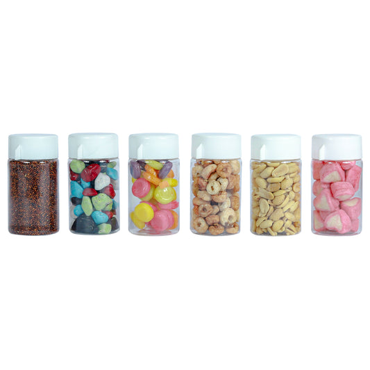 Relish Round Jars with White caps - Set of 6, 12 and 24 (100ml)