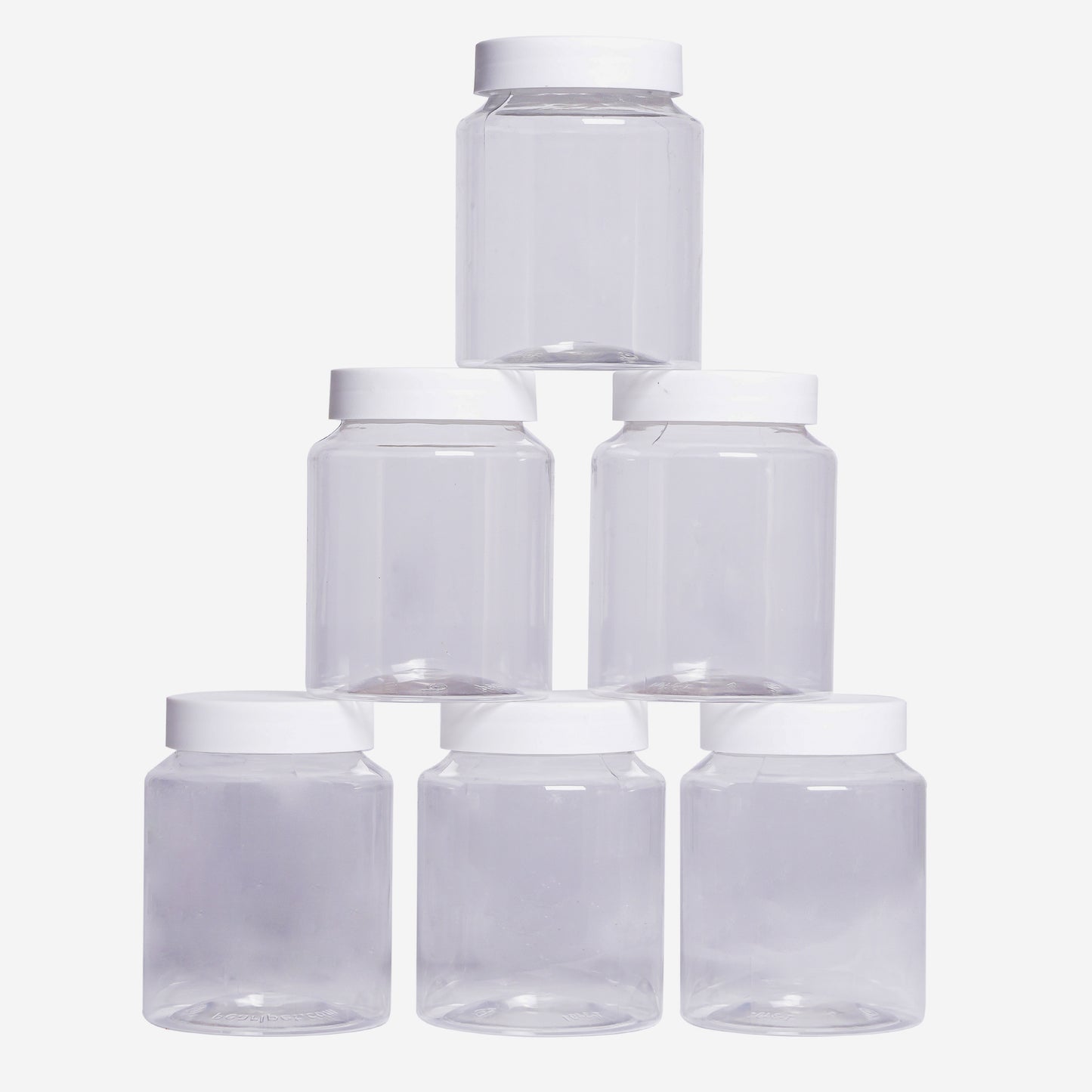 Pearlpet Martaban PET Jars – Durable, Leakproof, and Cost-Effective Storage Solutions| White Lid Jars| Pack of 6, 12 and 24 (400 grams)