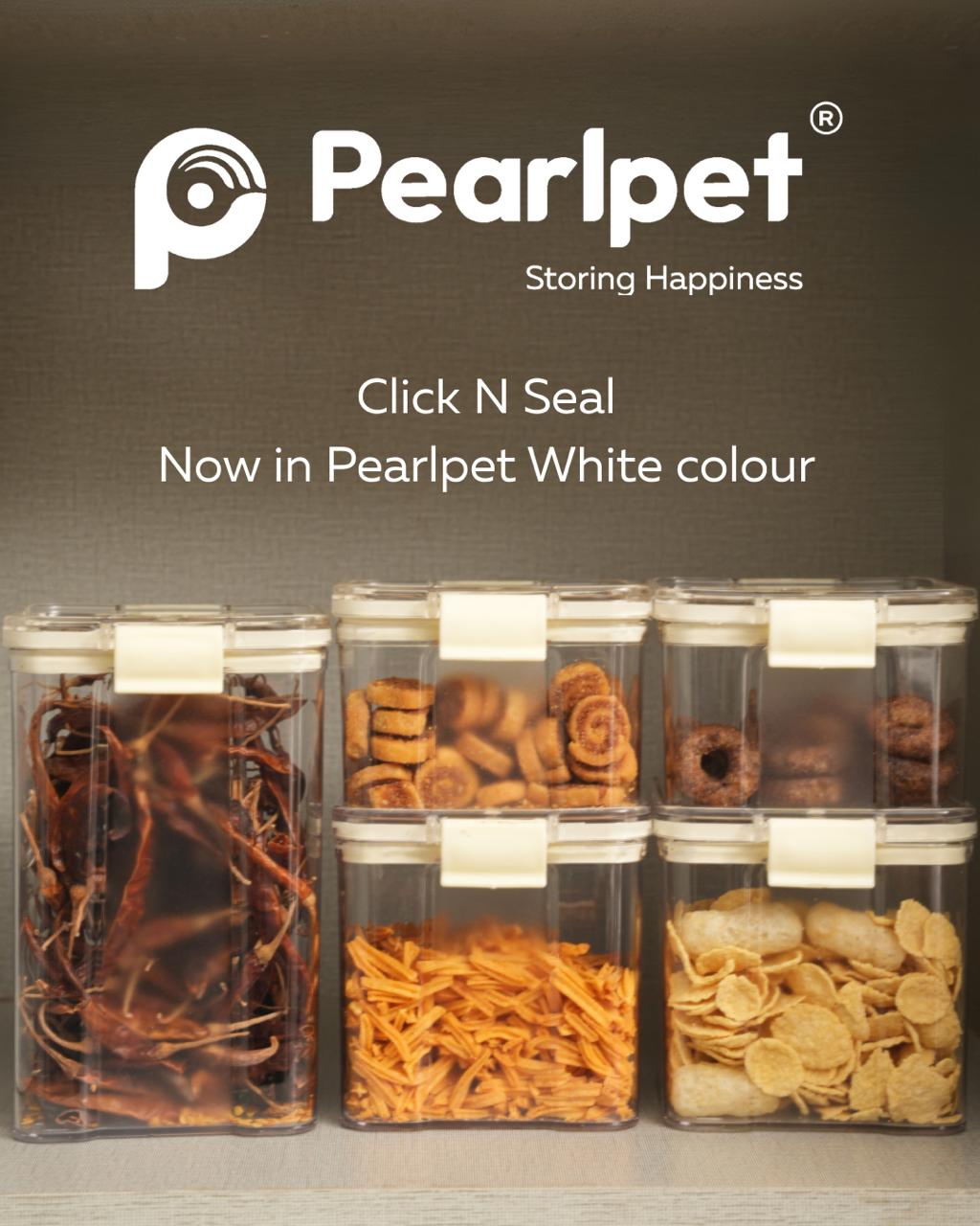 PEARLPET Click n Seal Plastic Kitchen Storage Container |BPA-Free Containers |Stackable Design |Set of 12 Pcs (400 ml,700 ml & 1200 ml)
