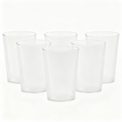 Cuba Glasses | Set of 6 | Unbreakable Frosted Drinking Glasses | BPA-Free & Durable