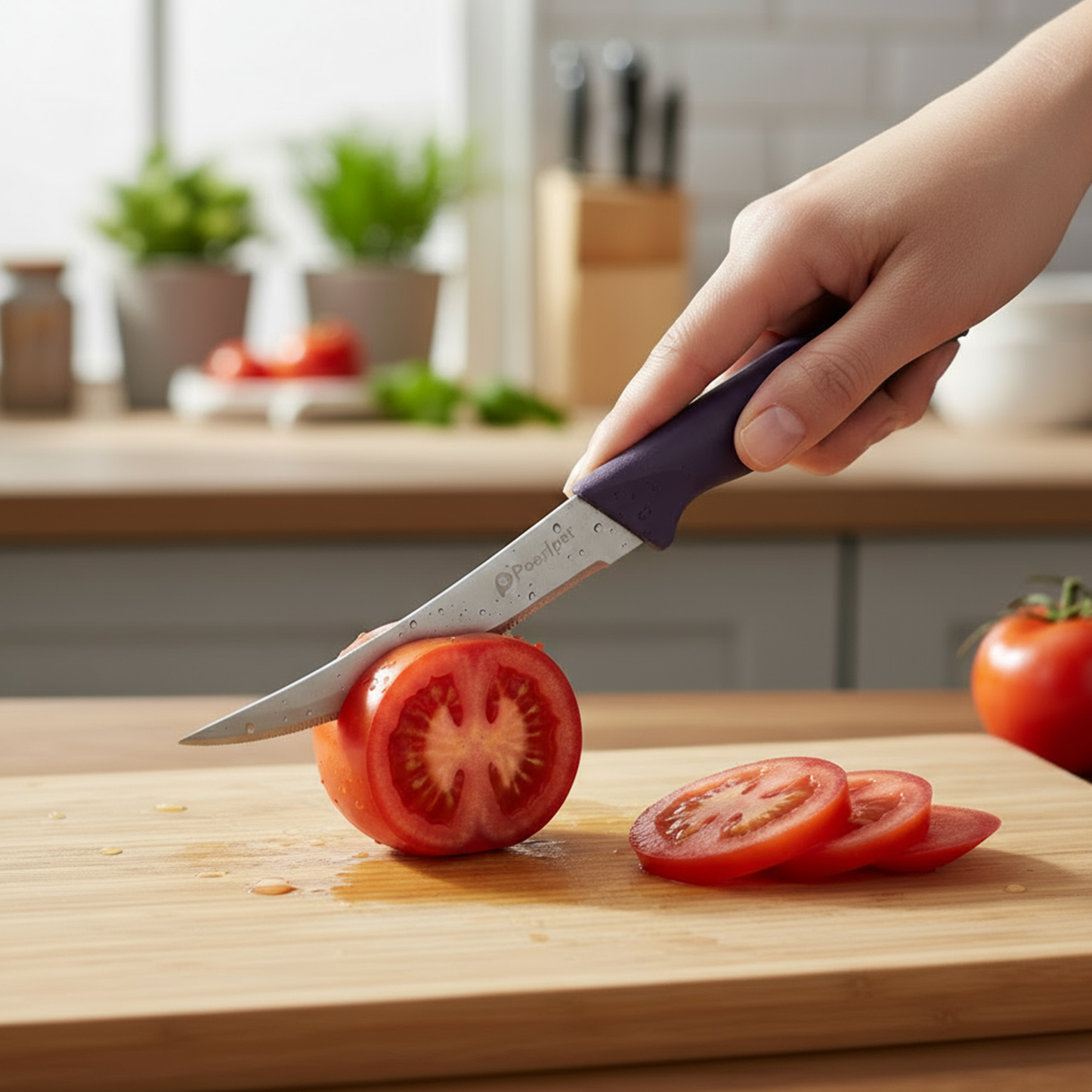 Knife - Set of 3 | Stainless steel | PURPLE