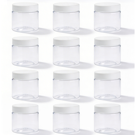 Dibbi Round jars - White 100g (Pack of 12 and 24)