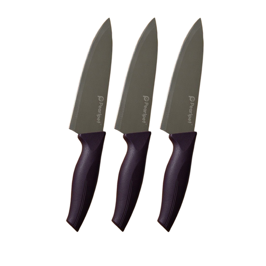 Knife - Set of 3 | Stainless steel | PURPLE