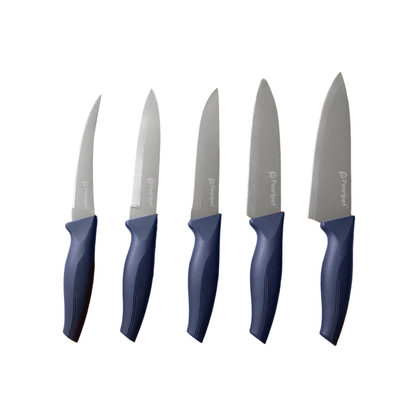 KNIFE - SET OF 5 and Peeler | STAINLESS STEEL