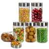 Plus Jars with Steel caps - Set of 6 - 1.4 litres - Pearlpet