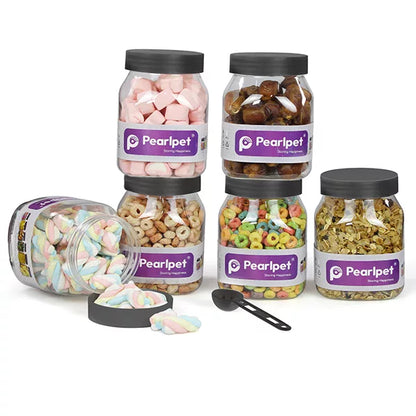 Space Saver Jar Set with Plastic LID, 600 ml - Pearlpet