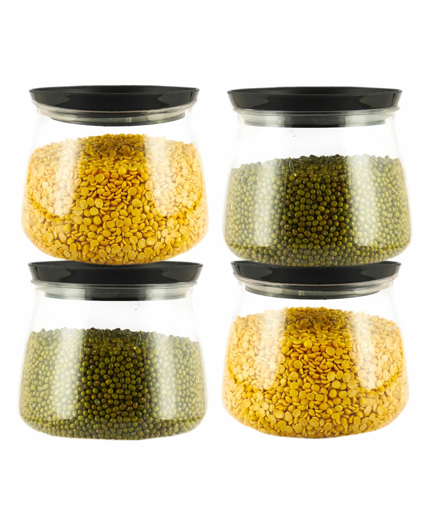 Twirl Matka Jars – Set of 4 – 900 ml – transparent - Pearlpet